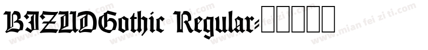 BIZUDGothic Regular字体转换